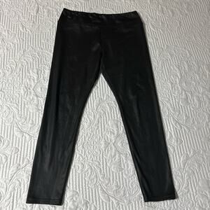 Women’s Black Shiny Leggings Size Largee